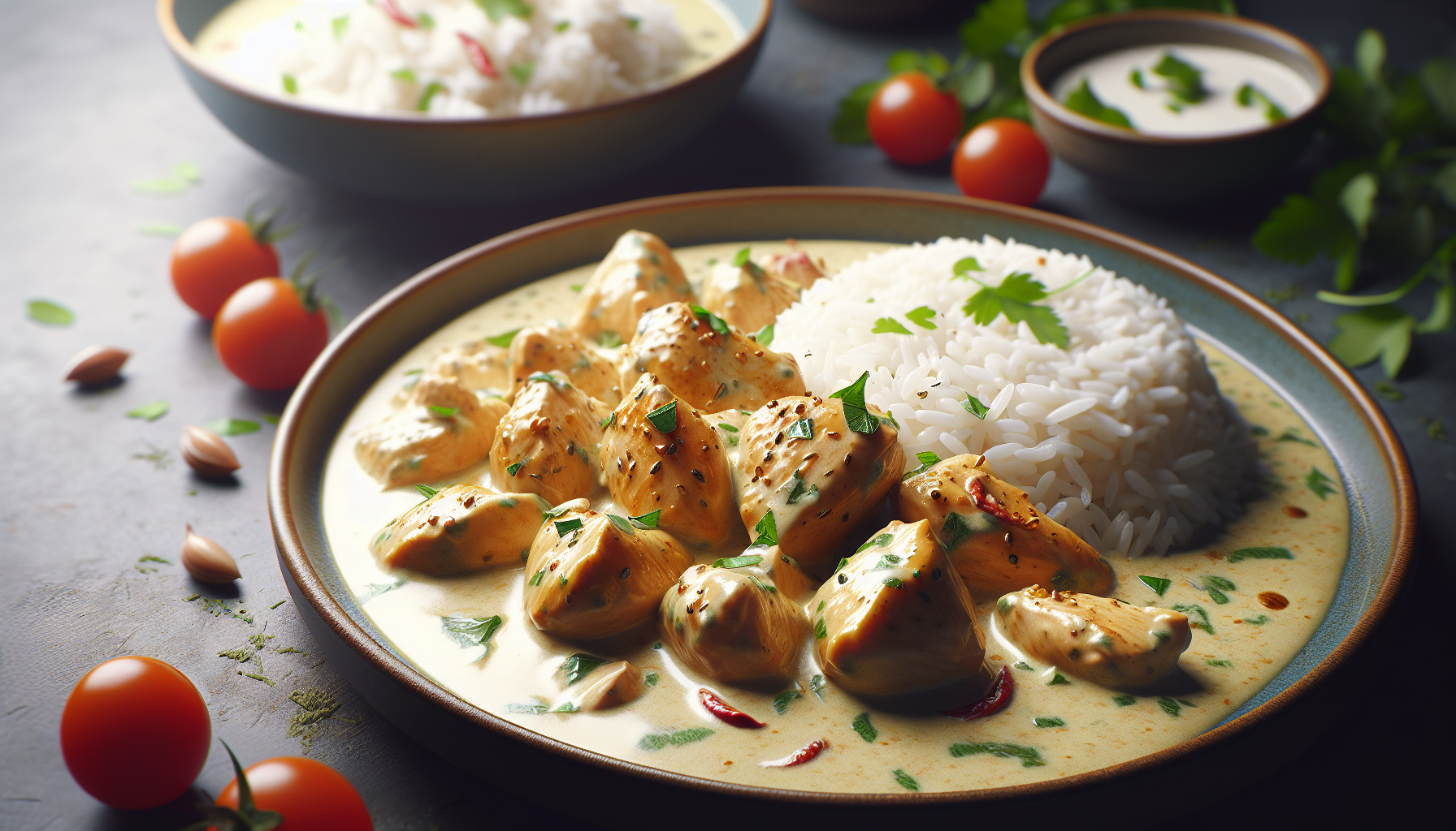 pollo al curry con latte di cocco